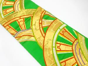 アンティーク　波車模様織出し袋帯（材料）